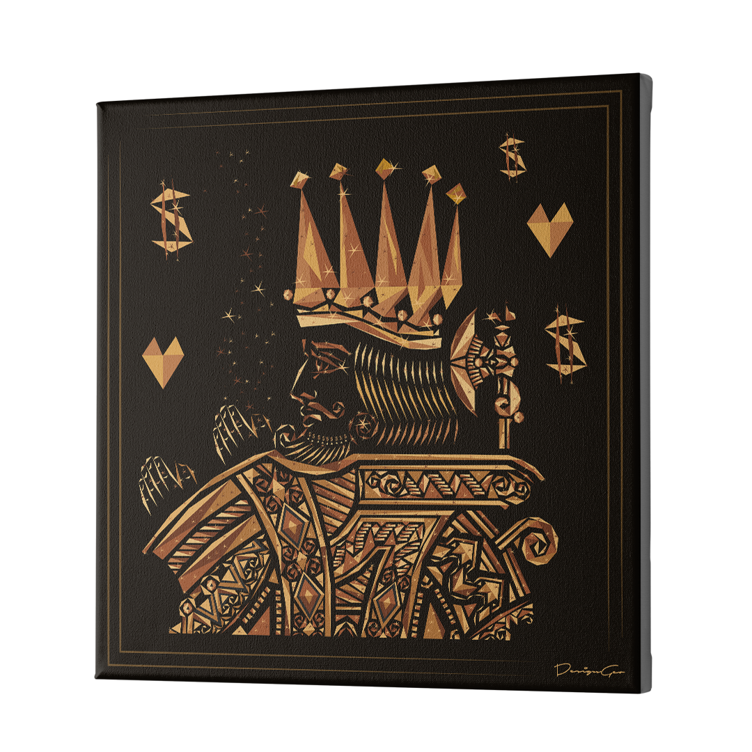 King Of Fortune Art Square Canvas Print by DesignGeo