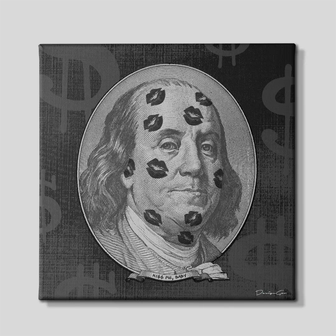 Kiss Me Canvas Wall Art