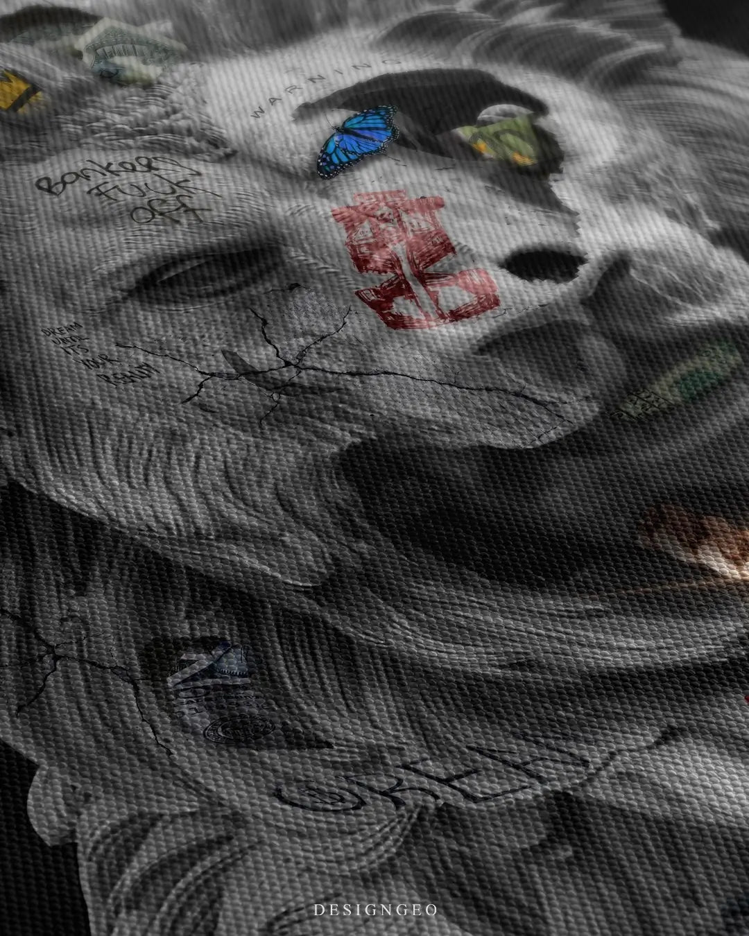 Lion Statue Canvas Wall Art