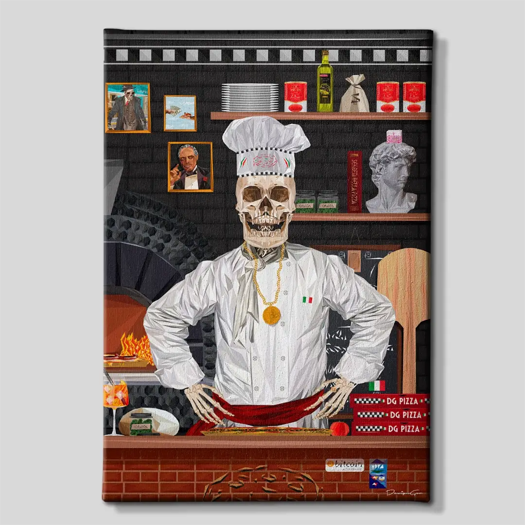 Master Chef Pizza Canvas Wall Art