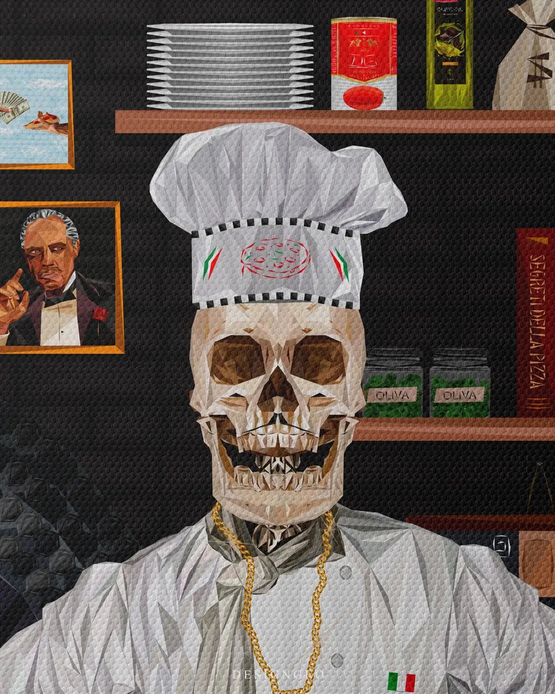 Master Chef Pizza Canvas Wall Art