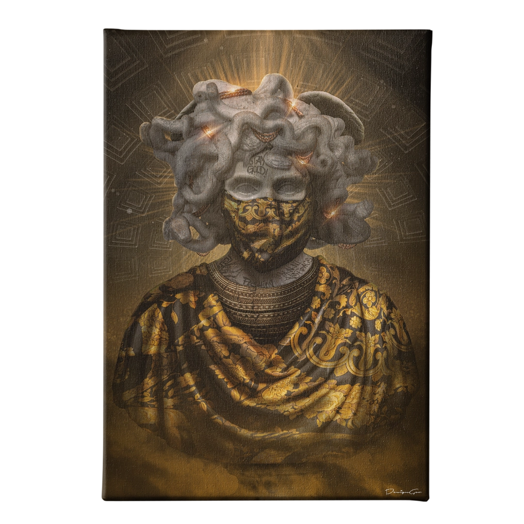 Medusa Art Rectangular Canvas Print by DesignGeo