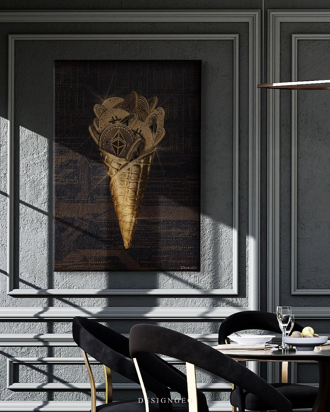 Metaverse Dessert Art Rectangular Canvas Print by DesignGeo