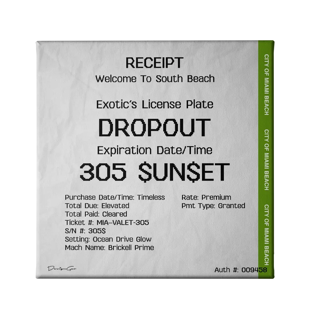 Miami Parking Canvas Wall Art