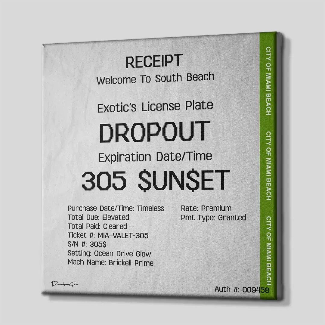 Miami Parking Canvas Wall Art