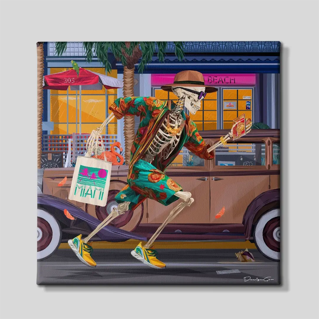 Miami Rush Canvas Wall Art
