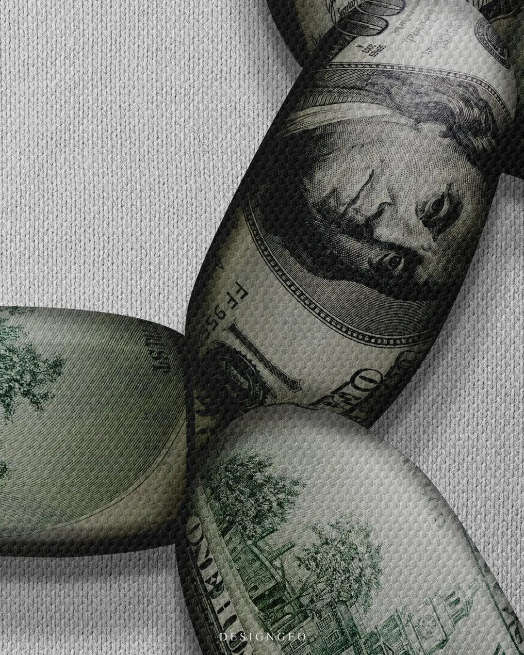 Money Balloon Dog Canvas Wall Art