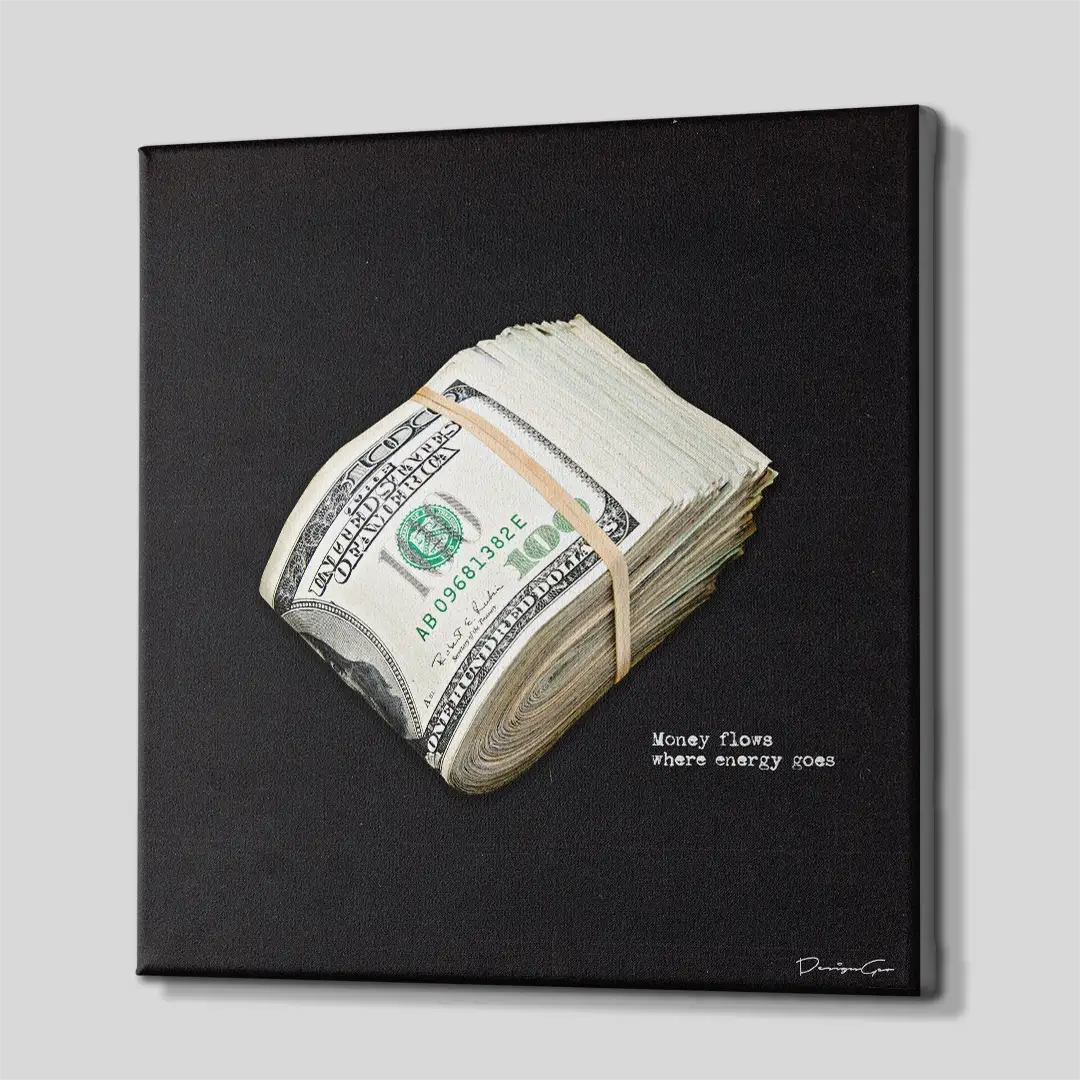 Money Flows Canvas Wall Art