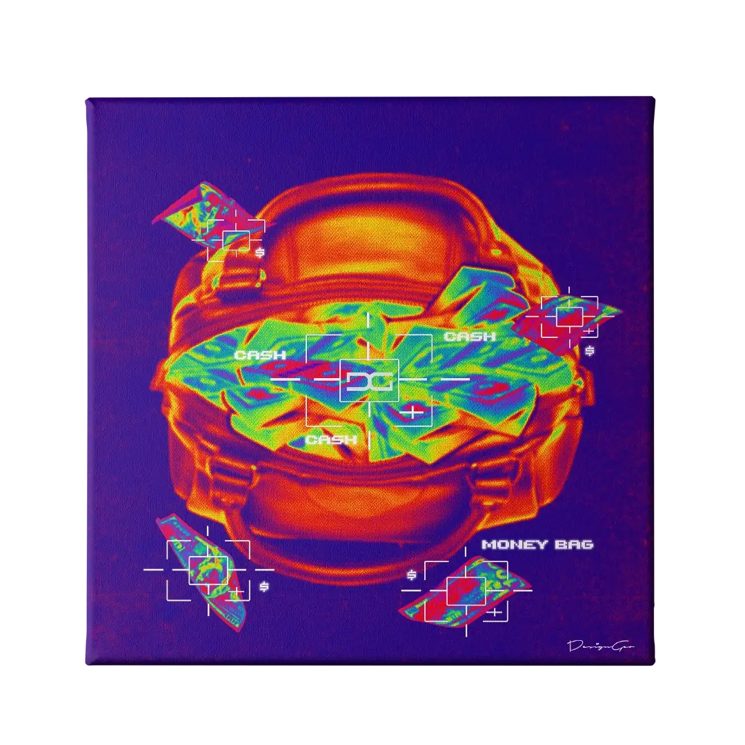 Money Heat Map Canvas Wall Art