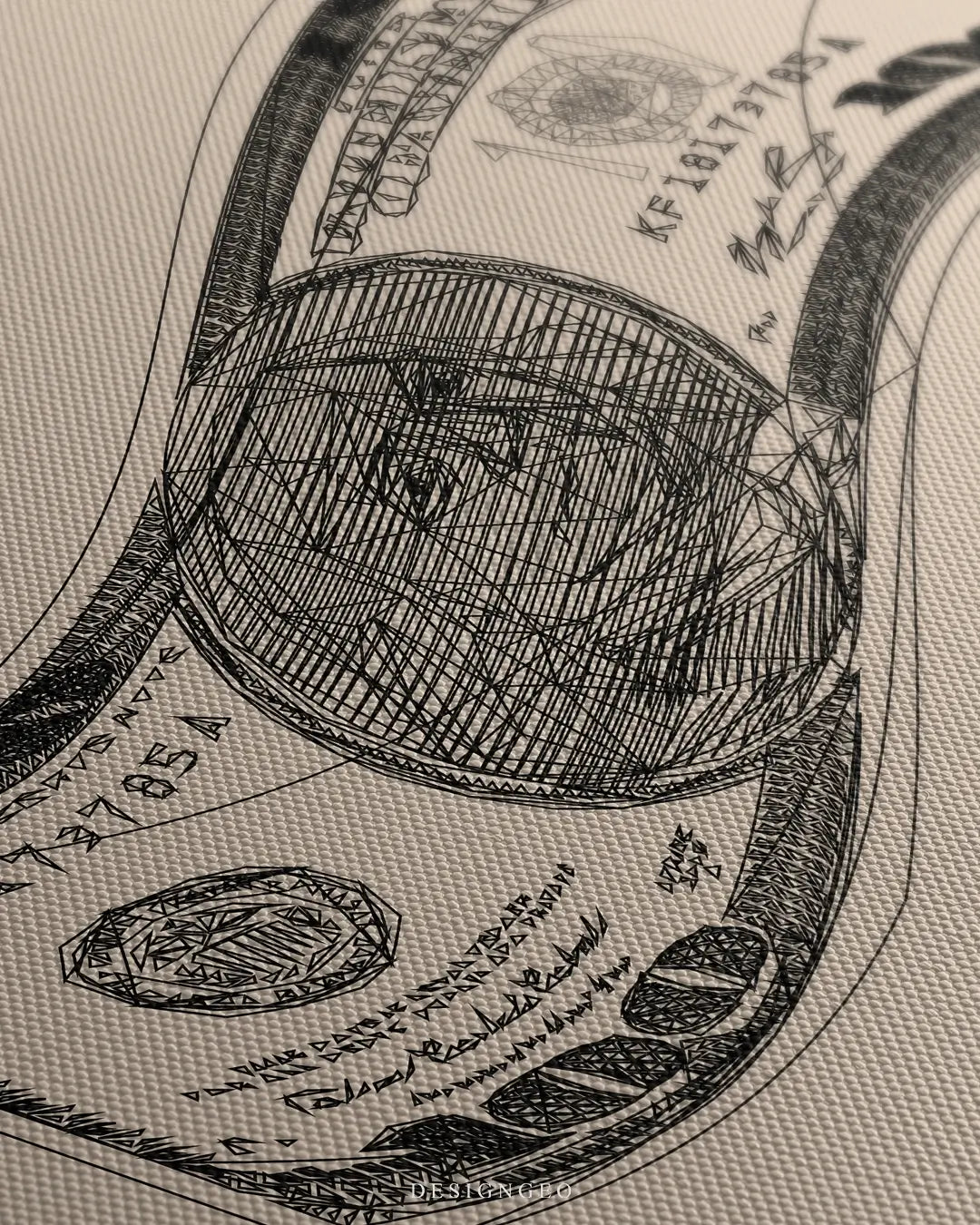 Money Outline Canvas Wall Art