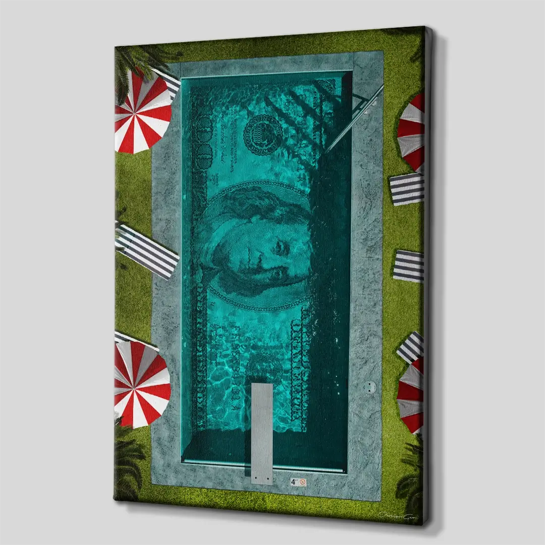 Money Pool Canvas Wall Art