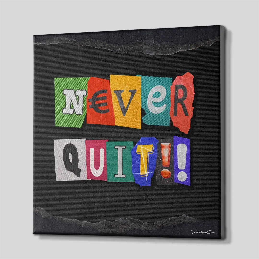 Never Quit Canvas Wall Art
