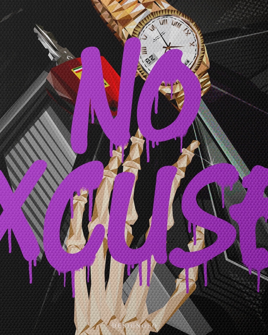 No Excuses Canvas Wall Art