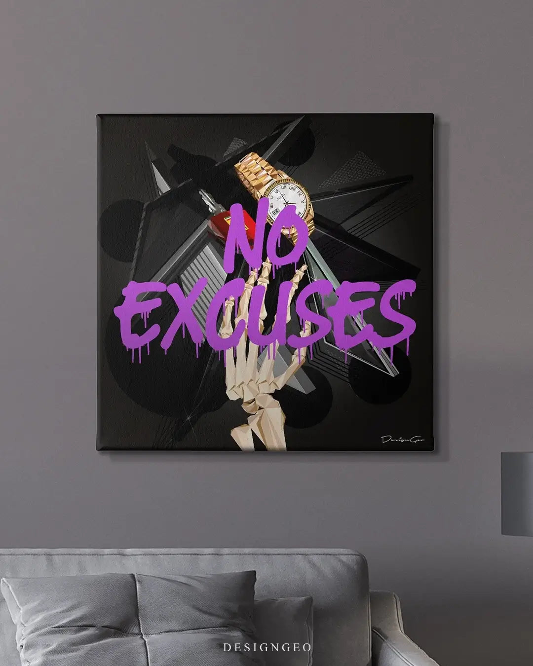 No Excuses Canvas Wall Art