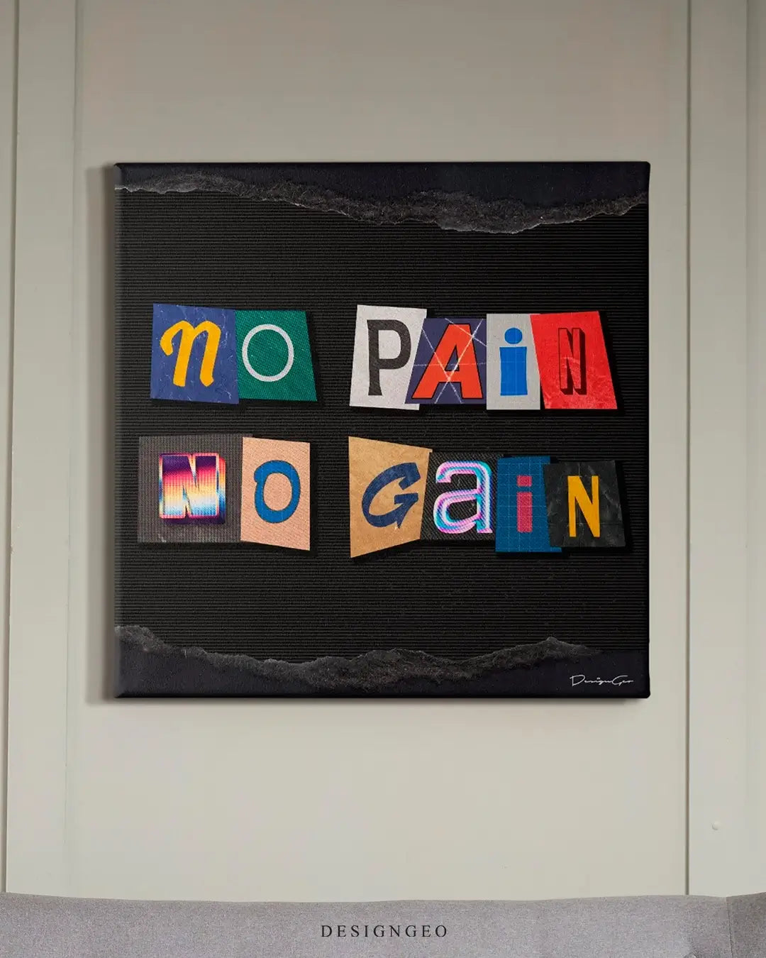 No Pain No Gain Canvas Wall Art