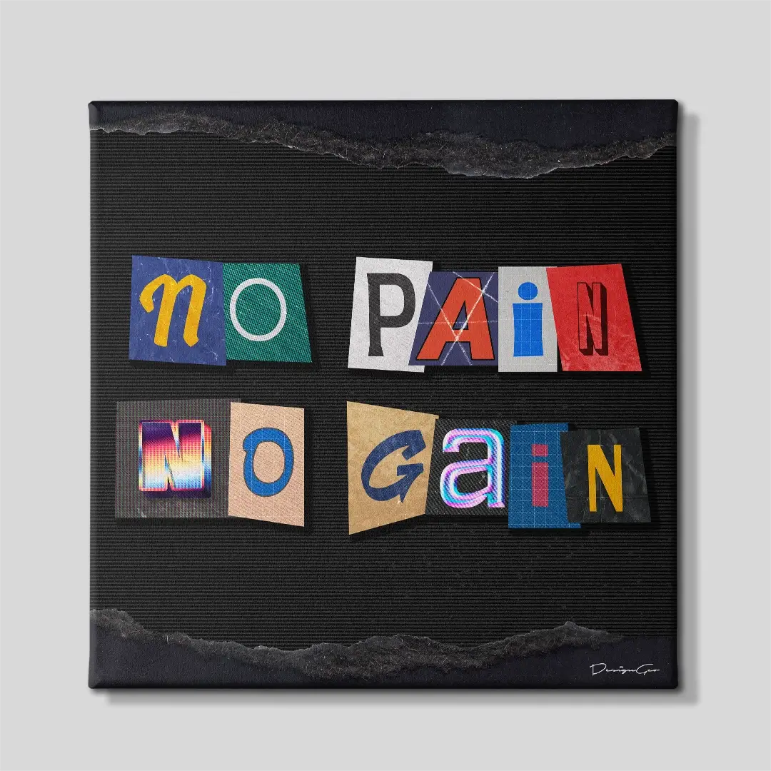 No Pain No Gain Canvas Wall Art