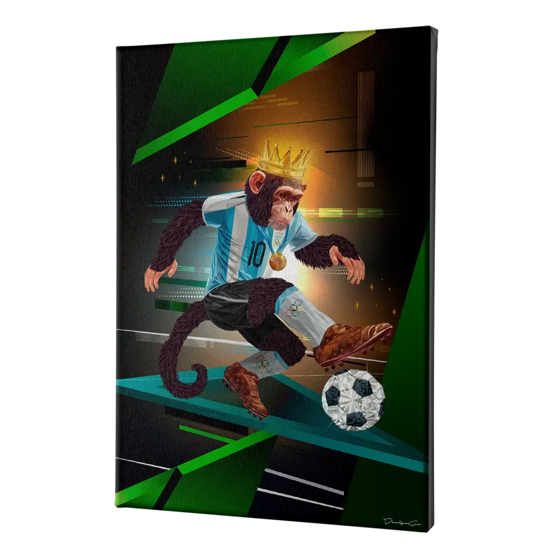 Olympic Football Player Canvas Wall Art