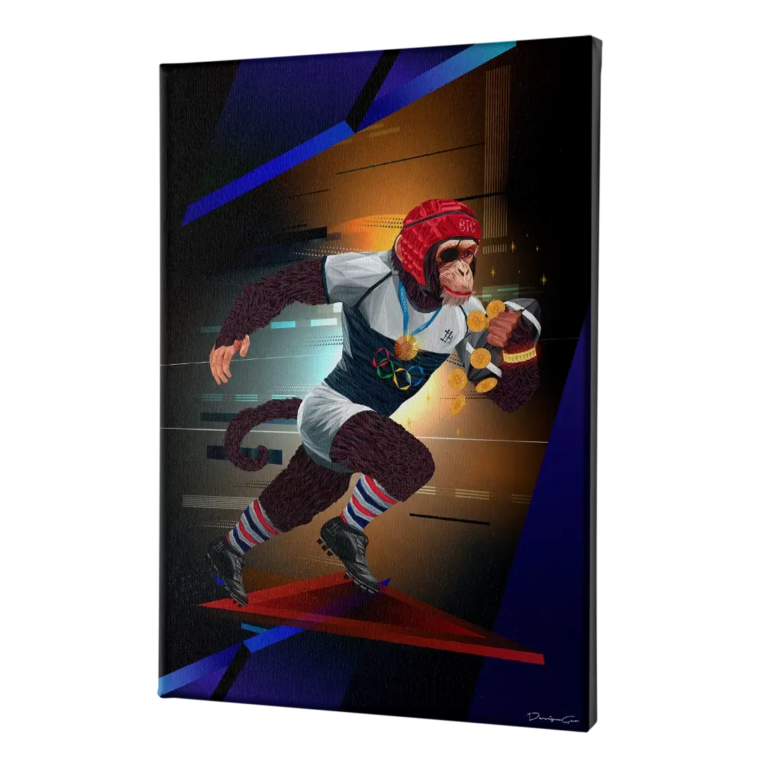 Olympic Rugby Player Canvas Wall Art