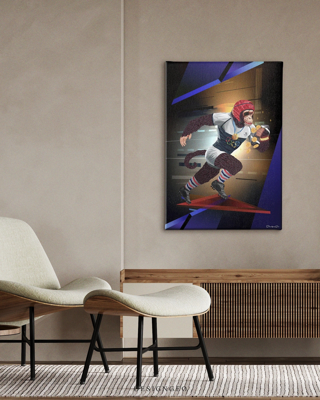 Olympic Rugby Player Art