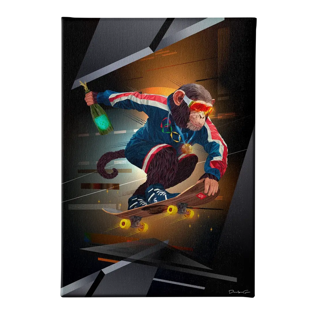 Olympic Skateboard Canvas Wall Art
