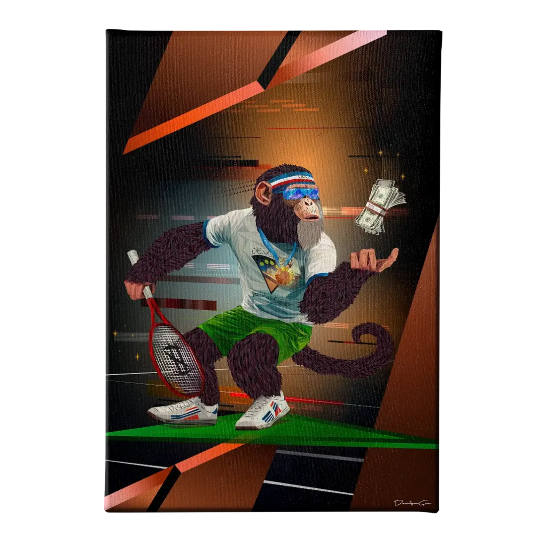 Olympic Tennis Player Canvas Wall Art