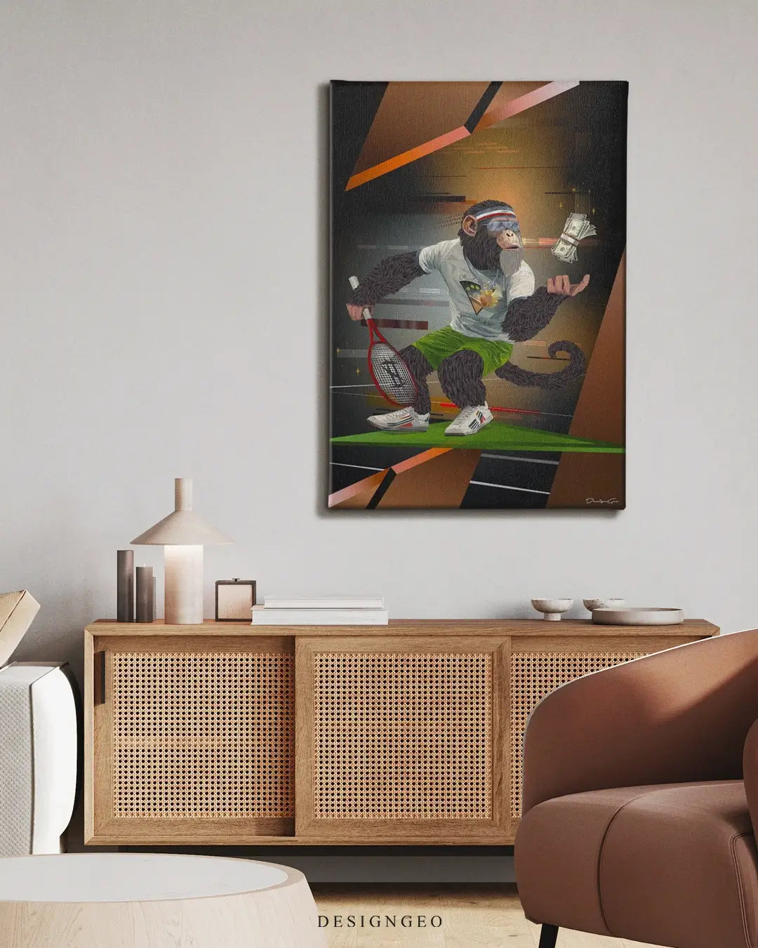 Olympic Tennis Player Canvas Wall Art