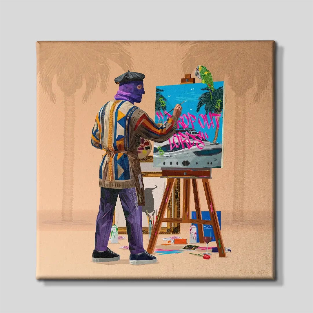 Painting in Marbella Canvas Wall Art