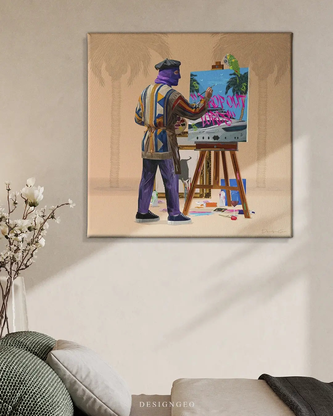 Painting in Marbella Canvas Wall Art