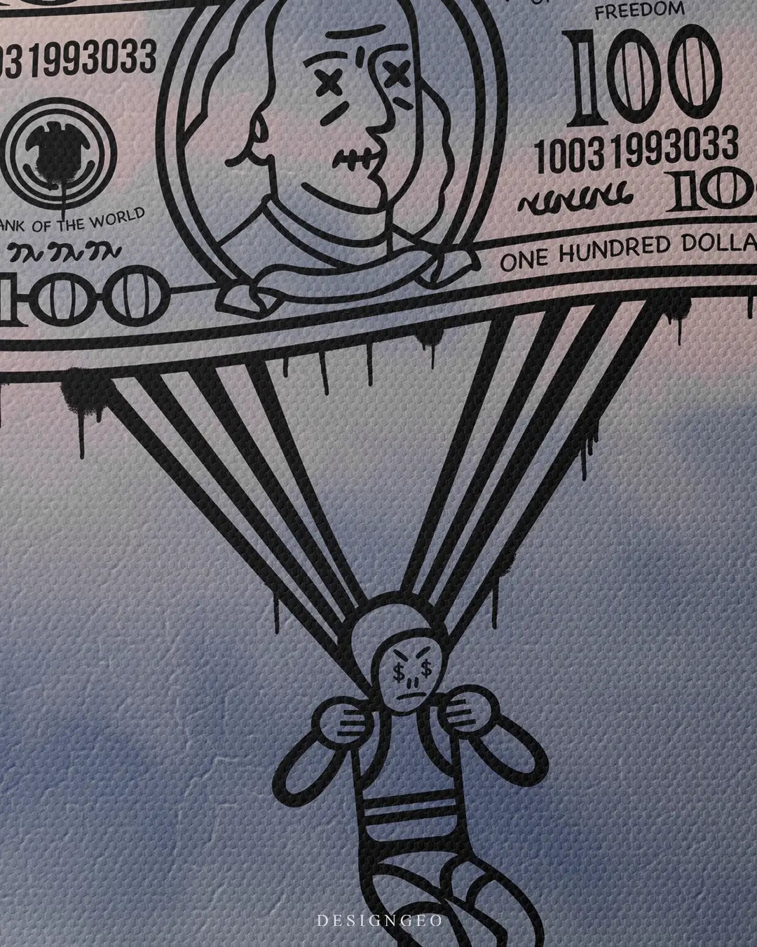 Paper Parachute Canvas Wall Art