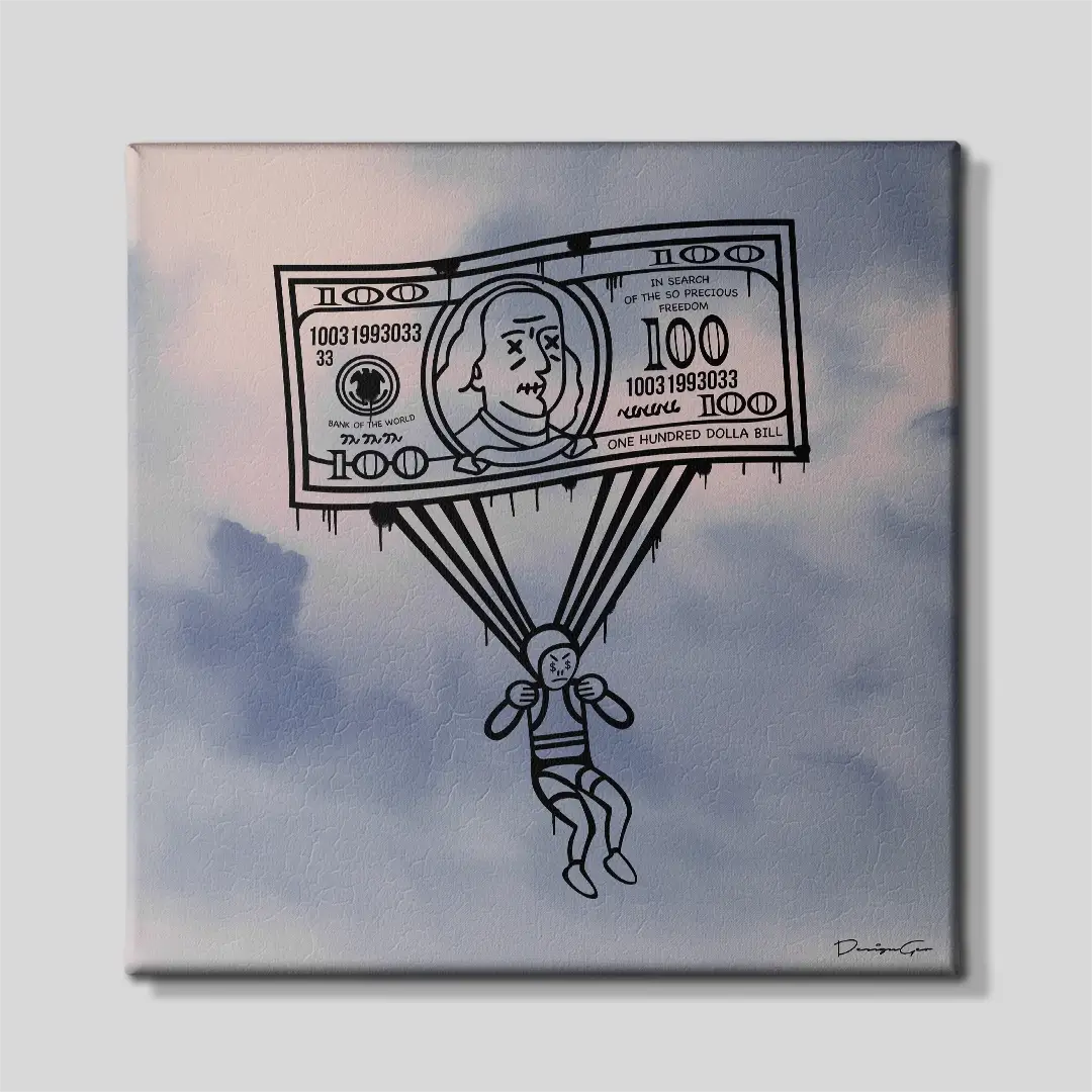 Paper Parachute Canvas Wall Art