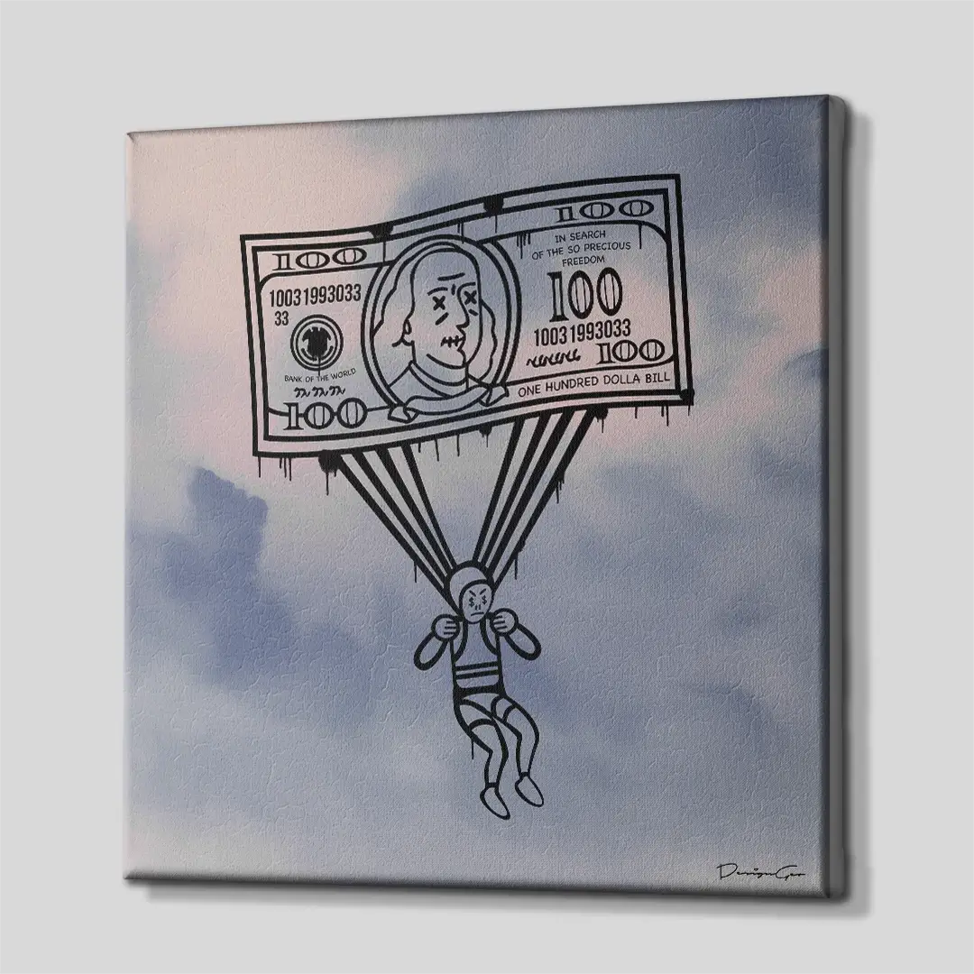 Paper Parachute Canvas Wall Art