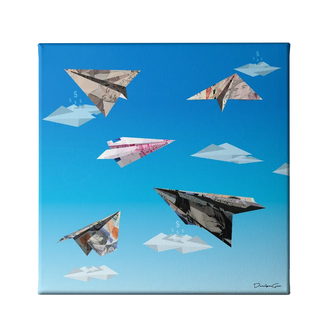 Paper Planes Canvas Wall Art