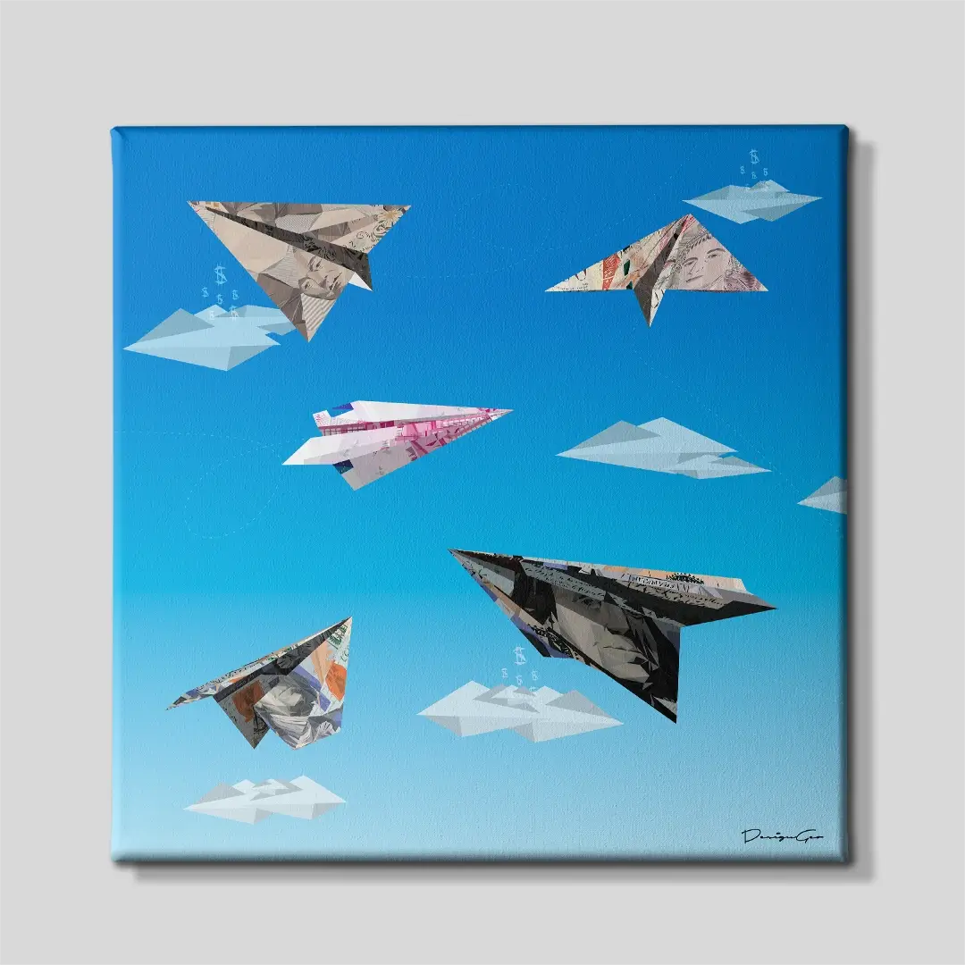 Paper Planes Canvas Wall Art