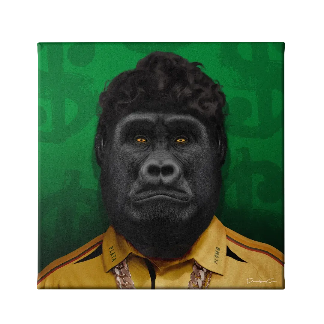 Plata o Plomo Ape Canvas Wall Art