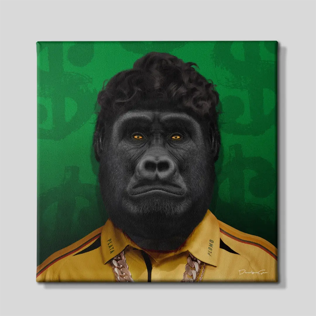 Plata o Plomo Ape Canvas Wall Art