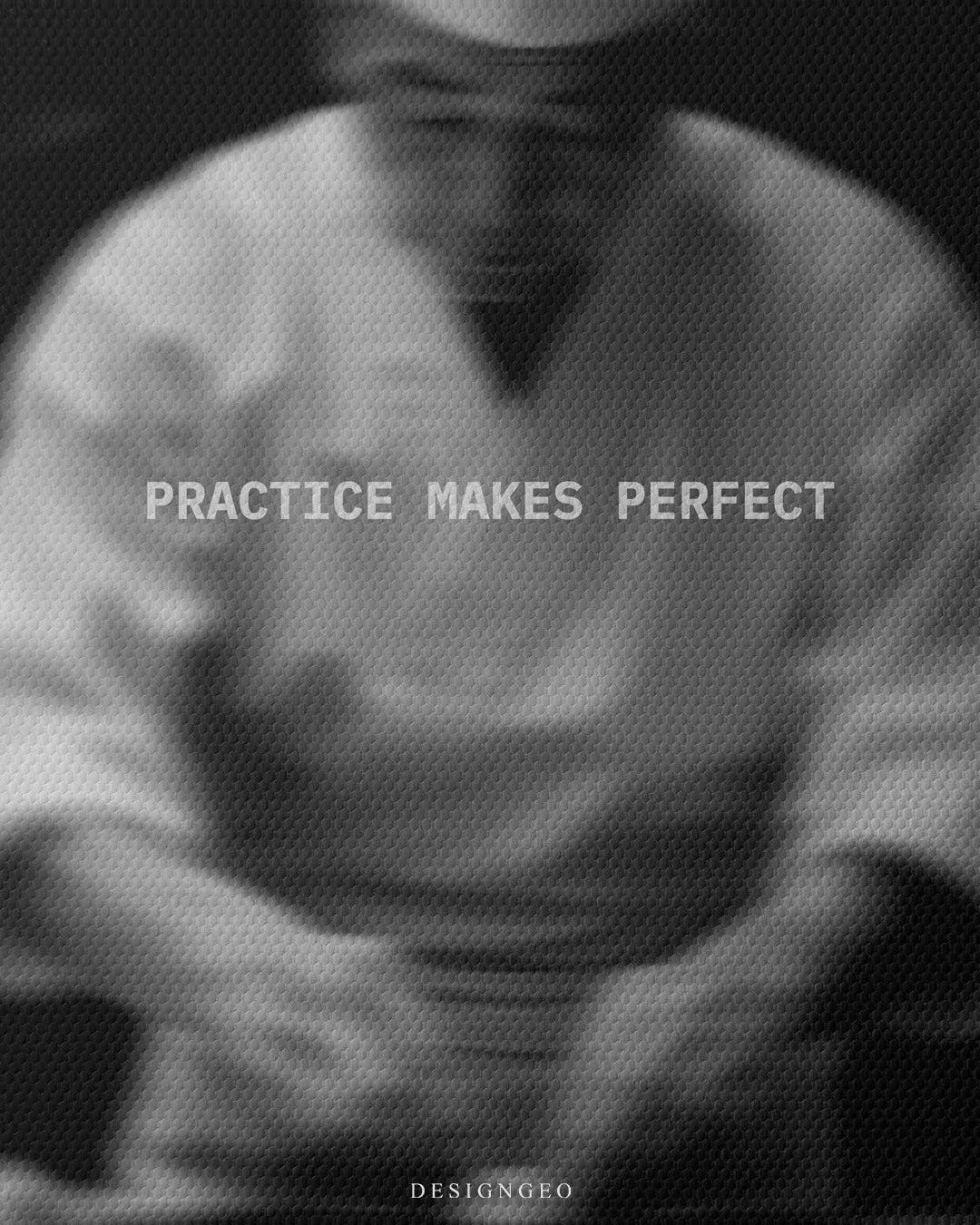 Practice Makes Perfect motivational typography macro detail canvas wall art print texture 0.75 inch thin wrap