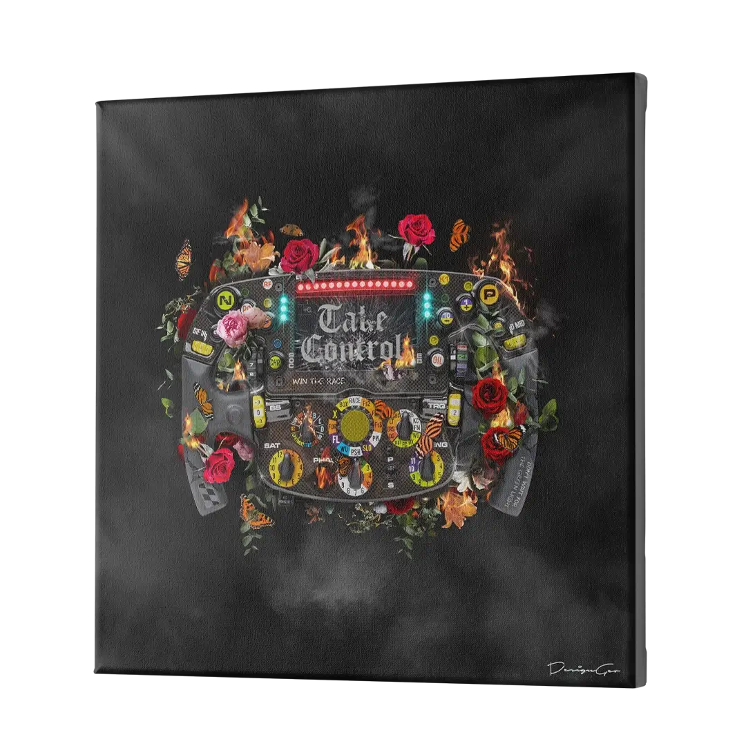 Racing Steering Wheel Canvas Wall Art