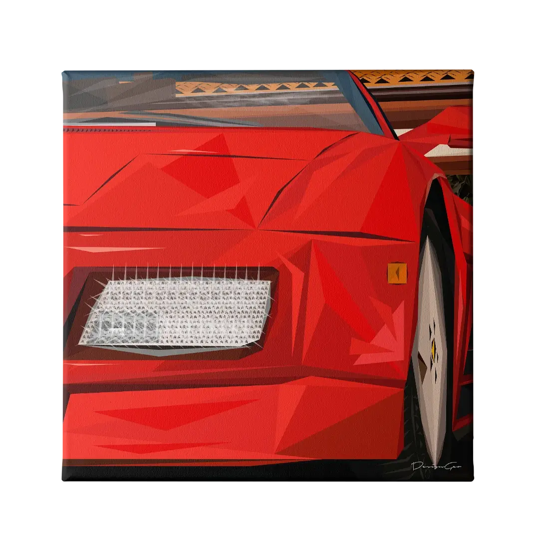 Red Mirage Canvas Wall Art