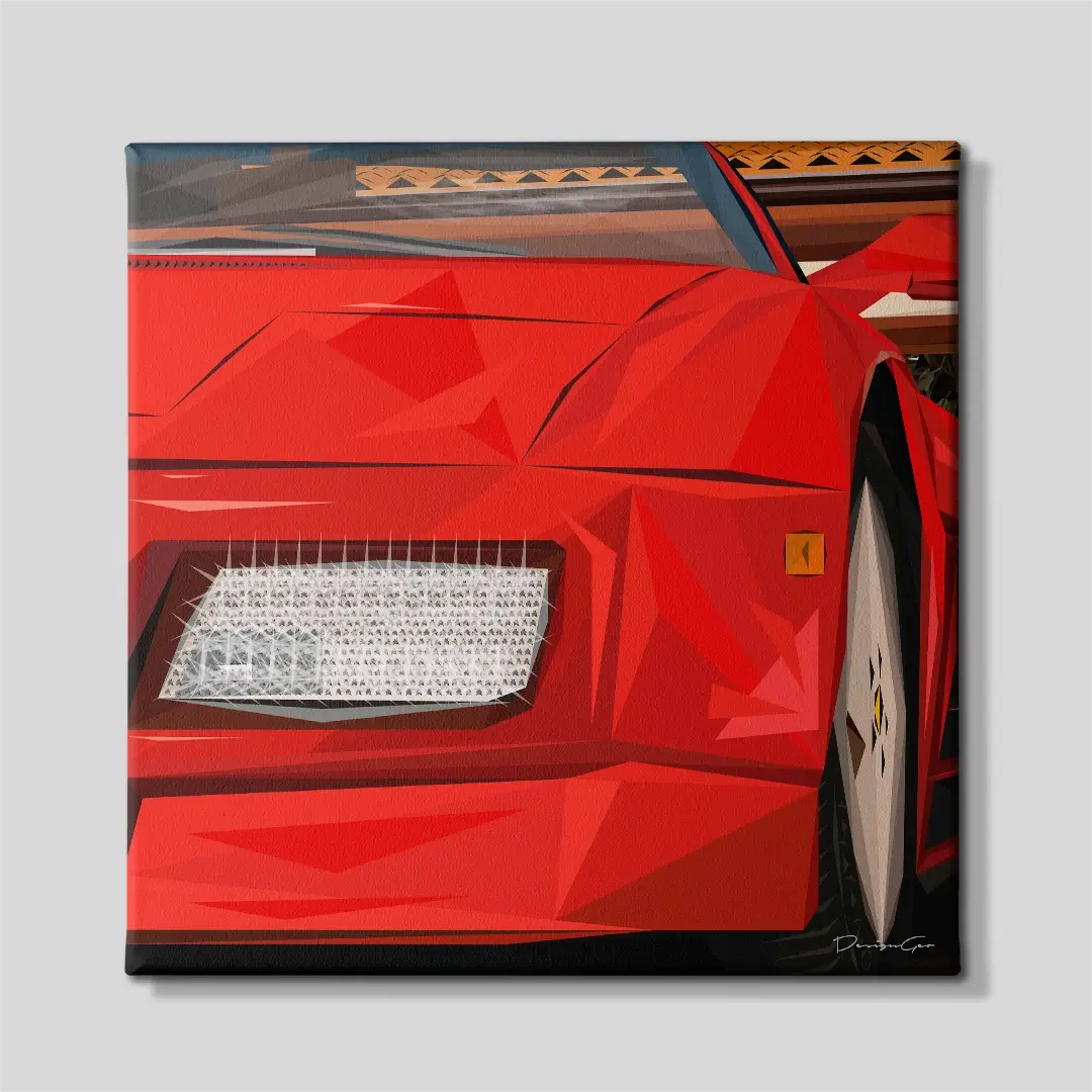 Red Mirage Canvas Wall Art