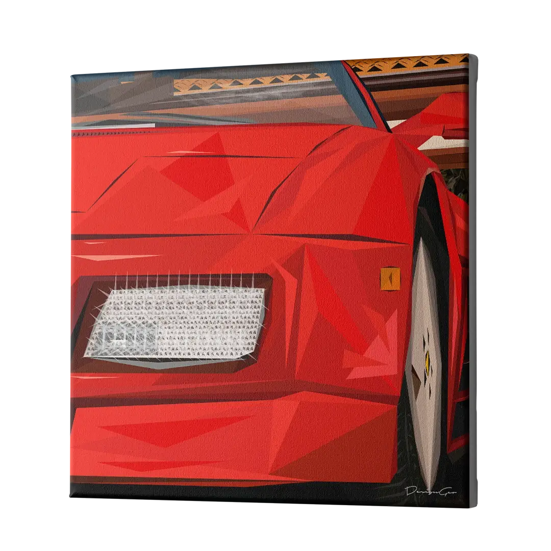 Red Mirage Canvas Wall Art