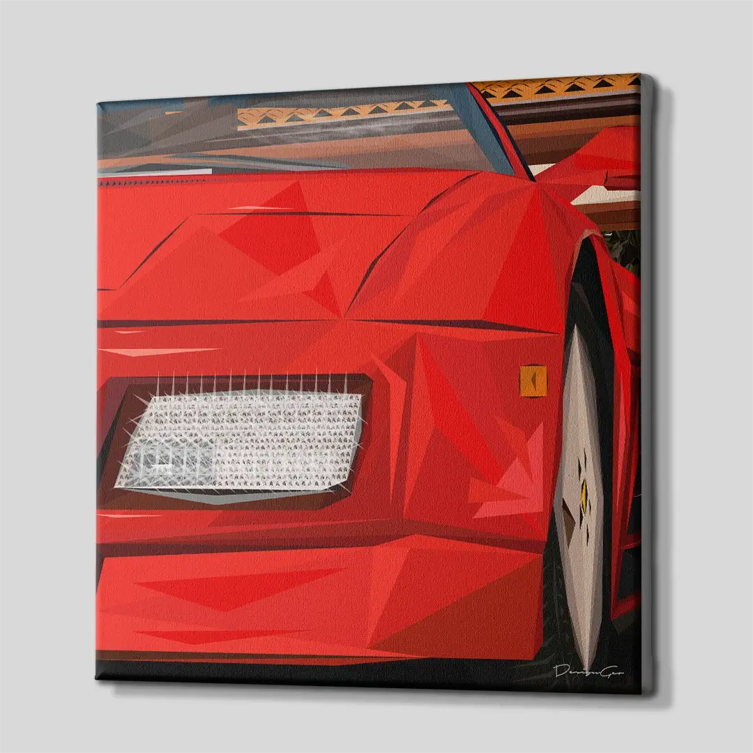 Red Mirage Canvas Wall Art