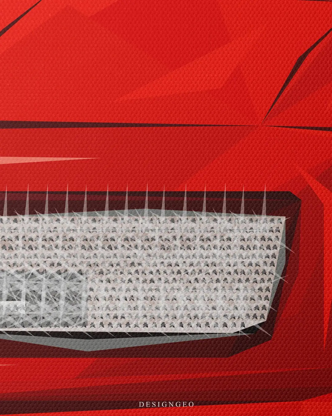 Red Mirage Canvas Wall Art