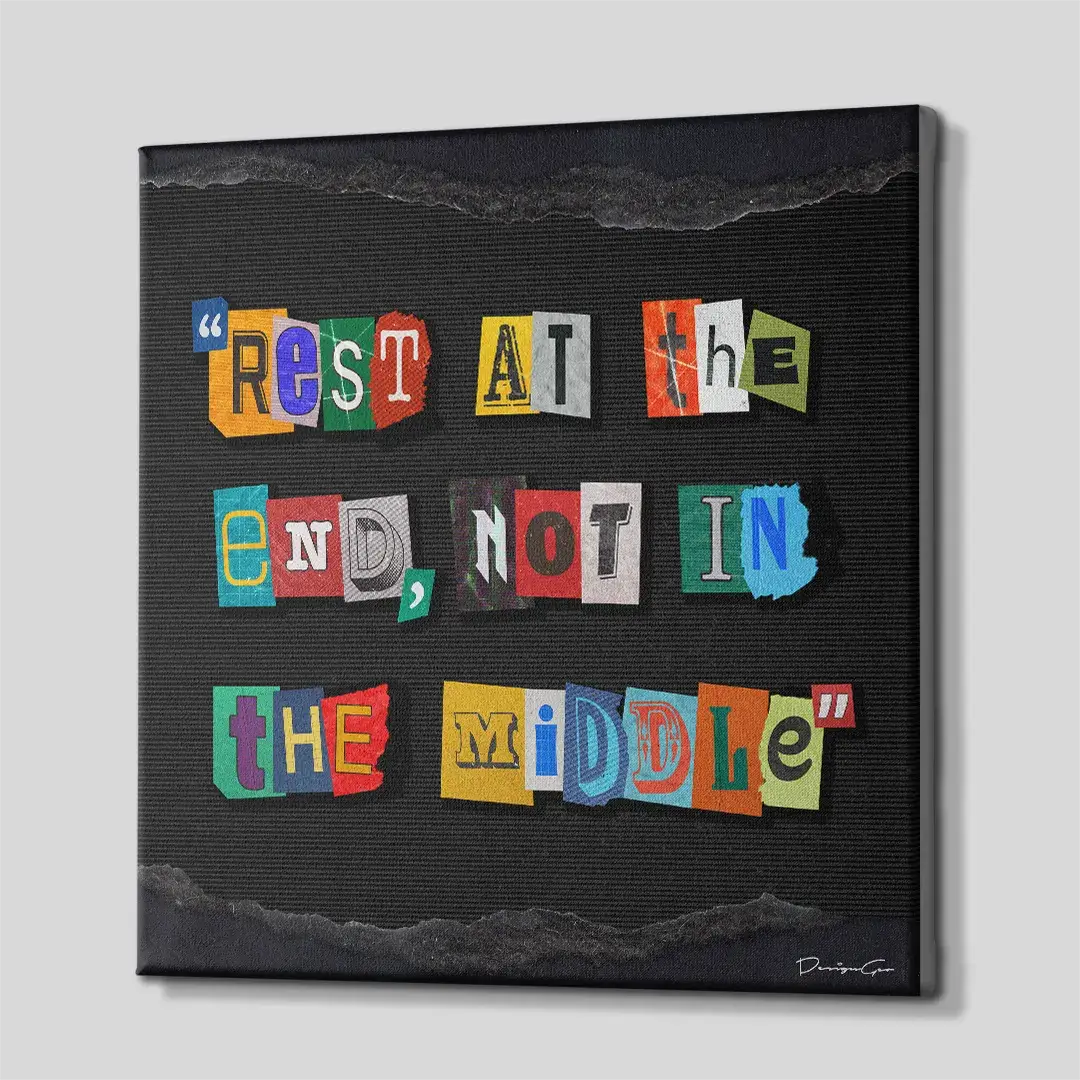 Side view of canvas wall art showing overall thickness