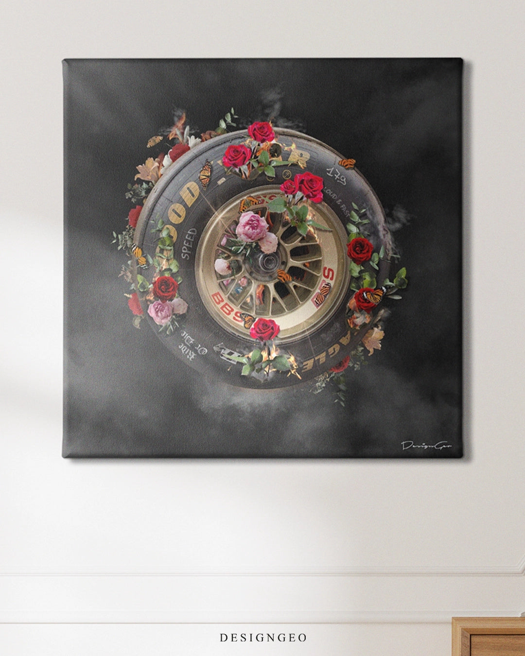 Ride Or Die Canvas Art Square Canvas Print by DesignGeo