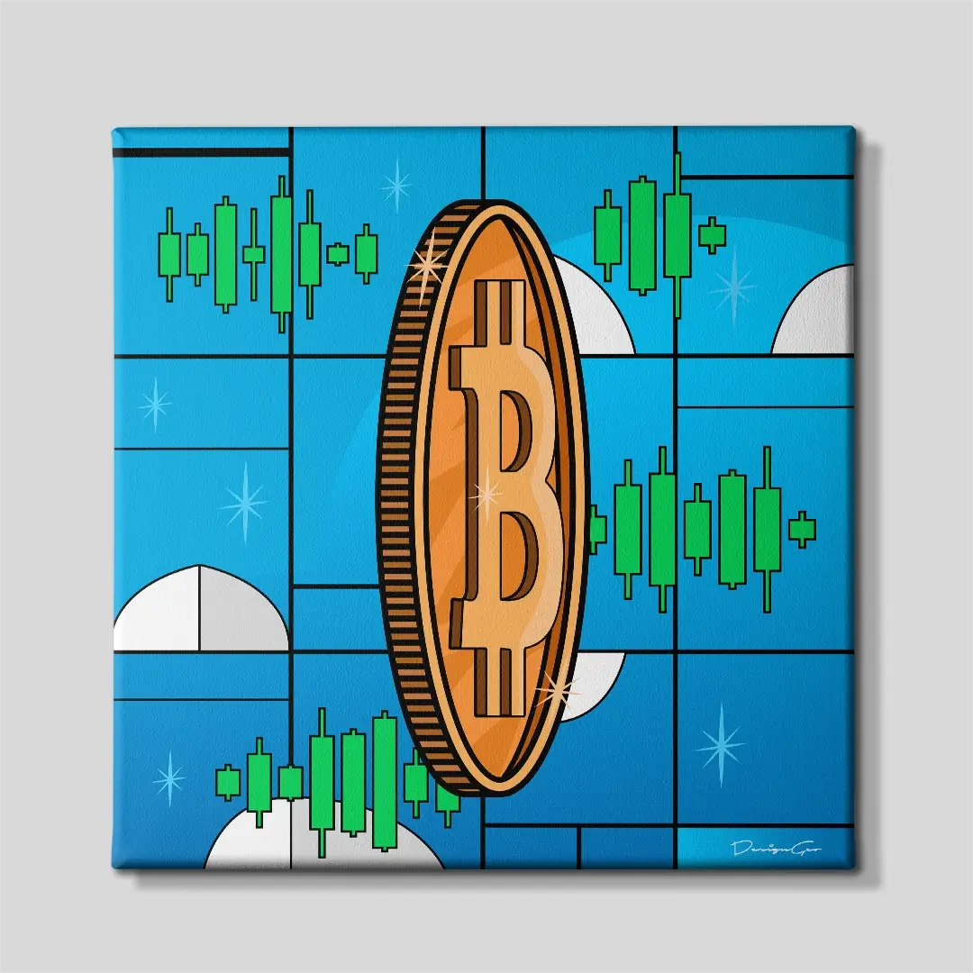 Satoshi Coin Canvas Wall Art