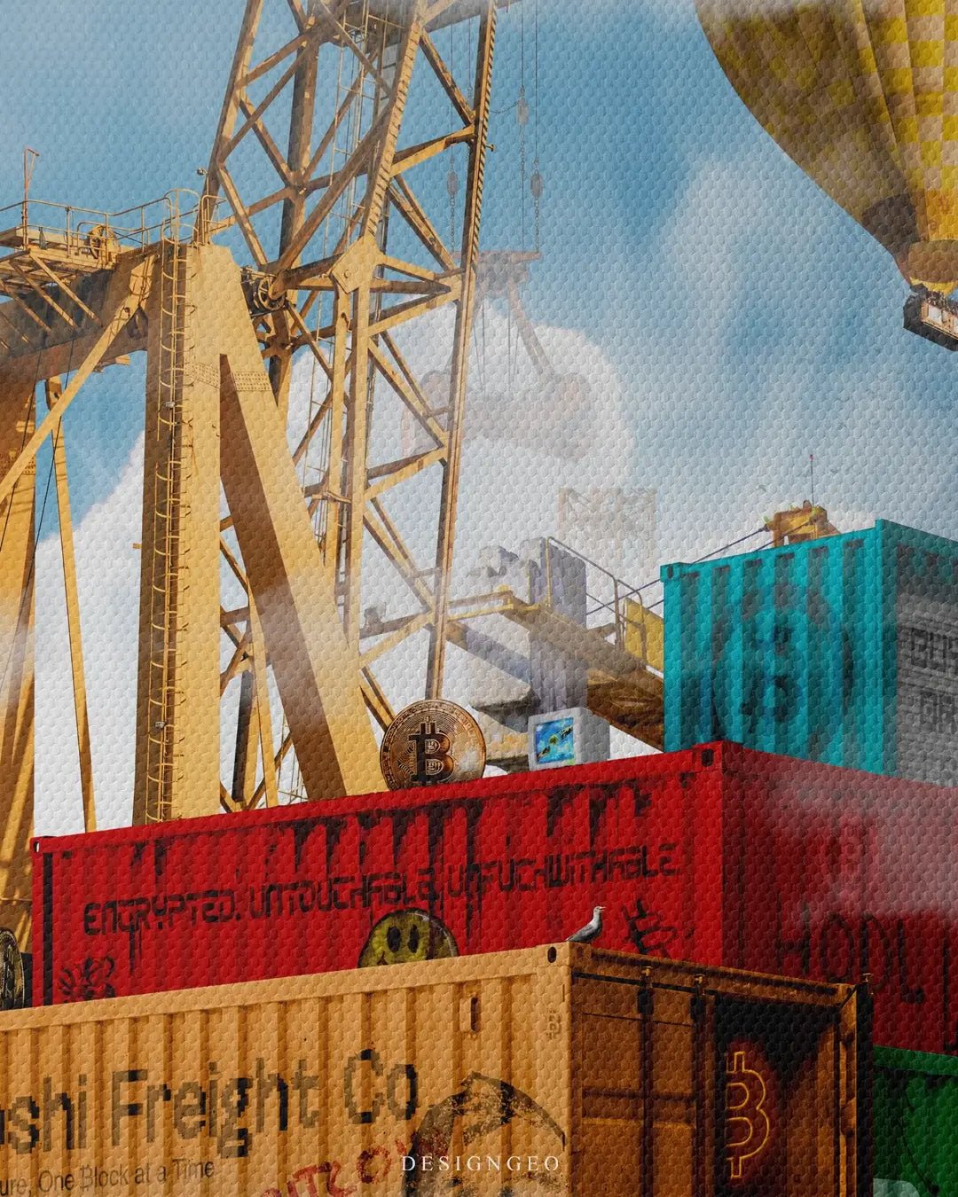 Satoshi Freight Co Canvas Wall Art