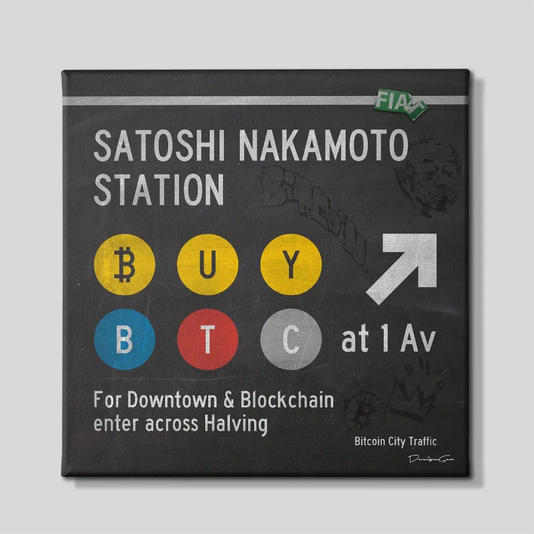 Satoshi Nakamoto Station Canvas Wall Art