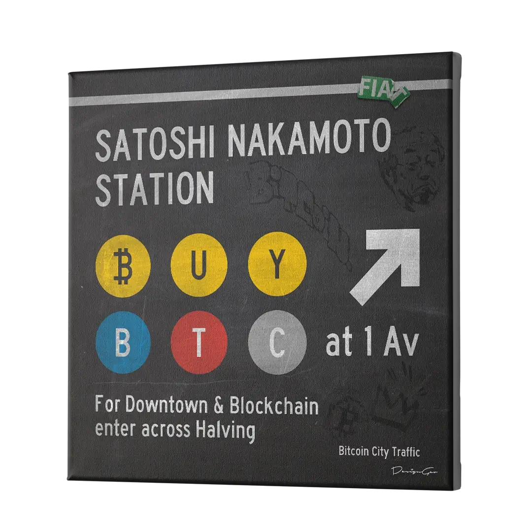 Satoshi Nakamoto Station Canvas Wall Art