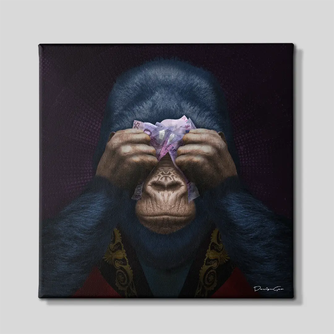 See No Evil Canvas Wall Art