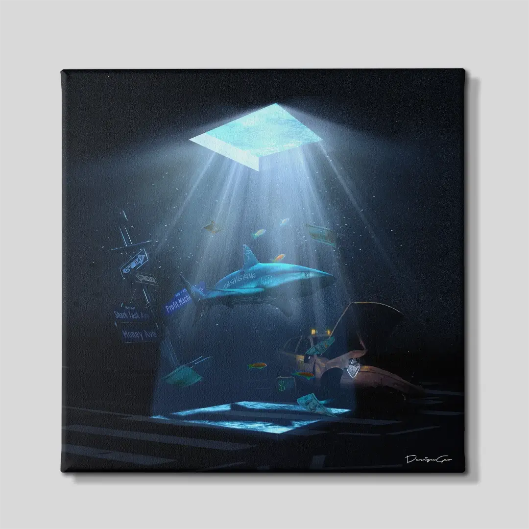 Shark Tank Canvas Wall Art